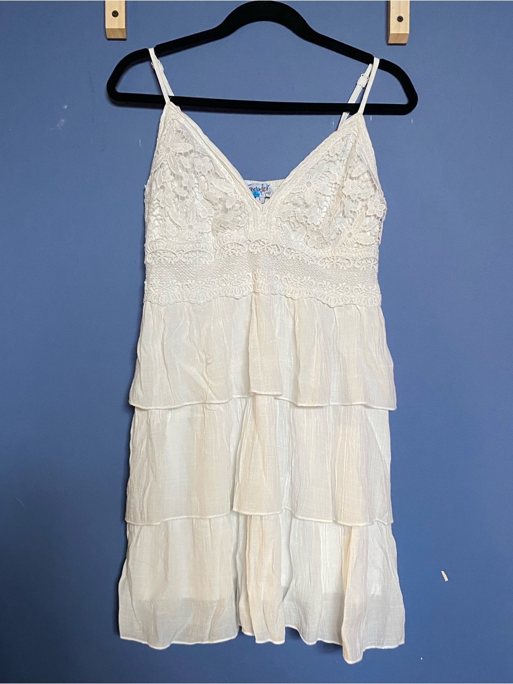 Rebellion White Lace Tiered Dress